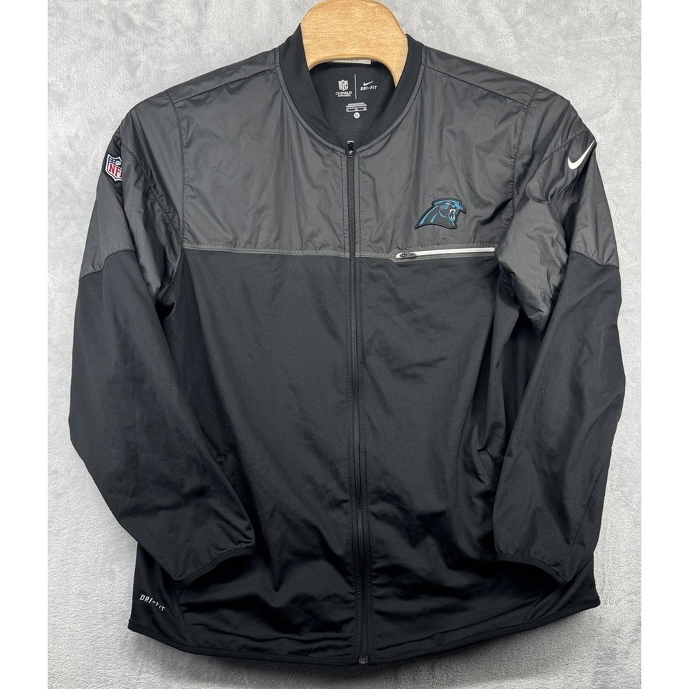 Nike On Field Carolina Panthers Jacket Team Issued Black NFL Men's Size XL